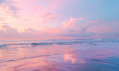 serene sunset over the ocean, Generative AI