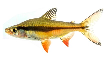 Roseline shark isolate on white background