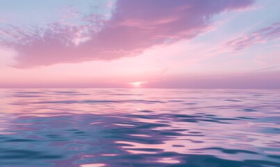 Fototapeta premium serene sunset over the ocean, Generative AI