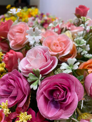Beautiful of rose artificial flowers vintage
