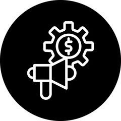 Marketing Vector Line White Circle Black