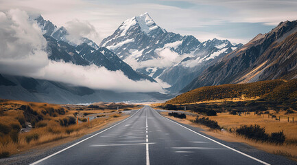 Naklejka premium road in the mountains