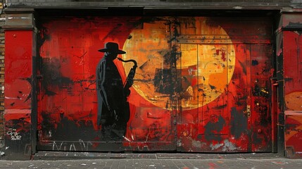 Street Art Saxophone Player