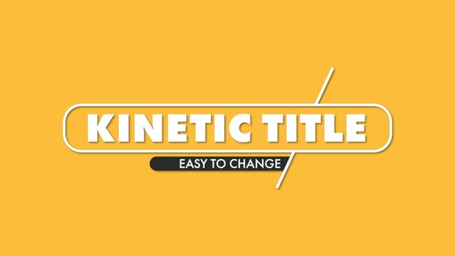 Clean Kinetic Title Intro Template