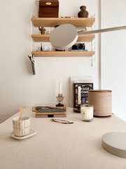 Scandinavian interior design. Workspace area. Mid century furniture design. Desk design. Simplicity. Apartment decor. Scandi rustic decor. Scandinavia tradition