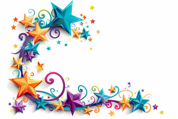 Fototapeta premium Invitation Card with stars for Party cards and Invitation cards, generated ai
