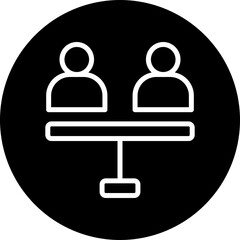 No Racism Vector Line White Circle Black