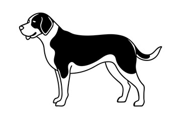 Entlebucher Mountain Dog  icon vector,silhouette