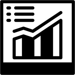 Vector Icon graph, business chart, diagram, analysis, growth
