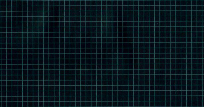 Exercise book black grid raw 4K 4096 small cells horizontal move. Crazy doodle grunge paper scan pulsing stop motion blank background good for titles, intro, school, background, etc...
