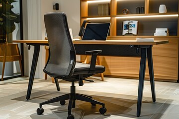 Modern Office Chair and Desk Interior Design