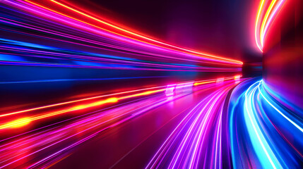 illustration light speed type curve colorful and vibrant for internet speed of 5G