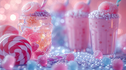 candy canes in a glass
