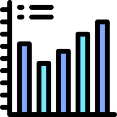 graph, bar chart, analytics, business graph, increase Icon