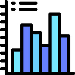 graph, bar graph, bar chart, stats, statistics Icon