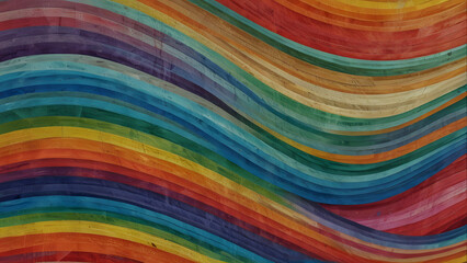 Wavy and Flowing Stripes in a Colorful Abstract Design