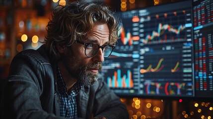 Obraz premium Picture a finance trade manager 