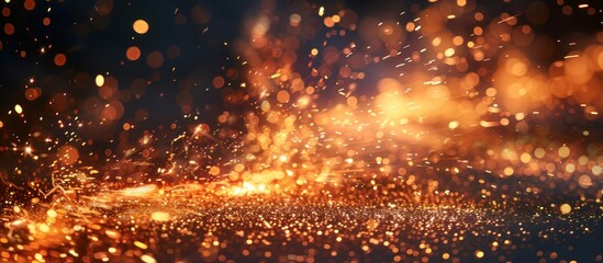 Naklejka premium sparks dark background