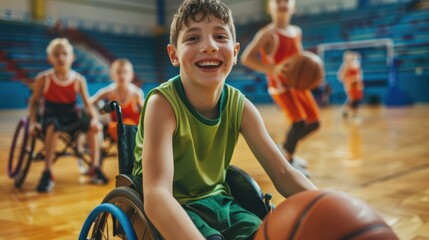 The boy in the wheelchair