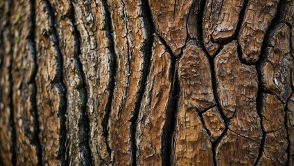 Obraz premium Bark of a tree showing the rough texture 