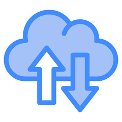data transfer, cloud, Cloud Service, networking, information technology Icon