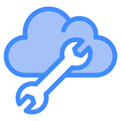 repair, cloud, Cloud Service, networking, information technology Icon