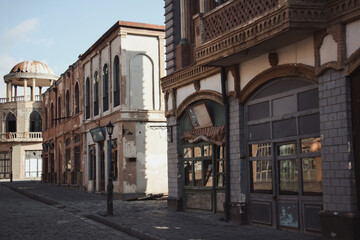 Old historical town, Old street of Tehran, Cinema town , market street, Cobblestone street