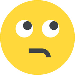 Vector Icon thinking, emoji, emotion, smiley, feelings