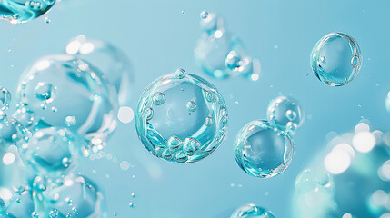 Collagen Serum Bubbles Showcasing Cosmetic Essence in HD