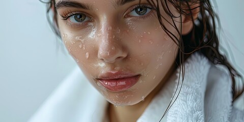 Serene Portrait of Woman with Fresh Morning Look