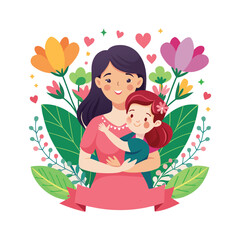 Creative Happy Mother's Day Logo Design