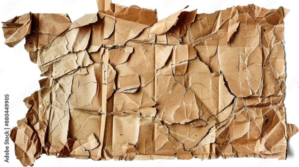 Aufkleber a small piece of brown paper torn from something unknown