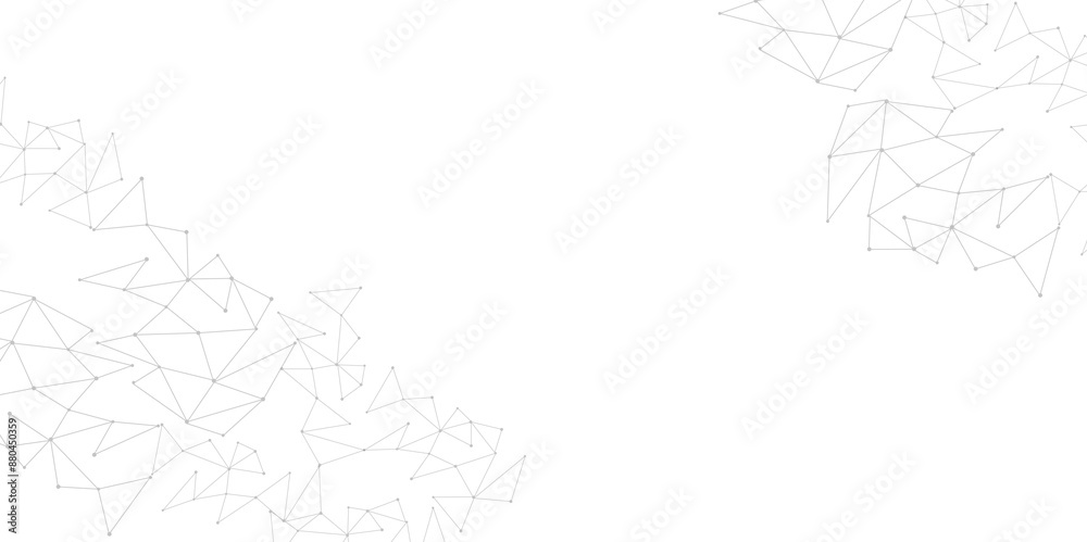 Poster Vector Grey graphic background dots with connections technologies and sharing data as abstract concept.
