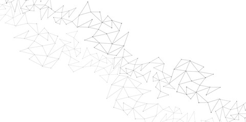 Vector Grey graphic background dots with connections technologies and sharing data as abstract concept.