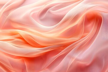 Fototapeta premium Elegant Flow of Soft Pink and Peach Fabric