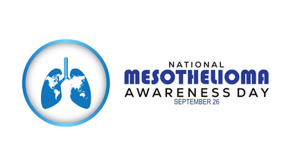 mesothelioma awareness day is observed every year on September. banner design template Vector illustration background design.