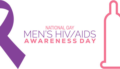 NATIONAL GAY MEN’S HIV AIDS AWARENESS DAY is observed every year on September. banner design template Vector illustration background design.