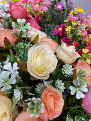 Beautiful of rose artificial flowers vintage