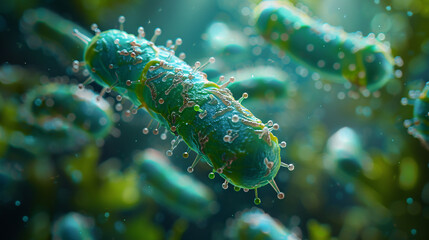 Naklejka premium Probiotics bacteria a cornerstone of biology