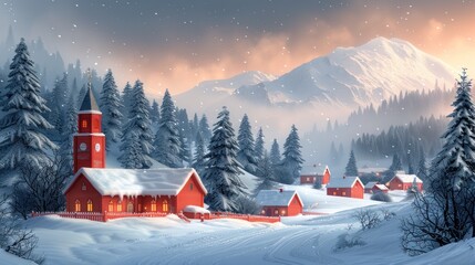 Snowy Village Church