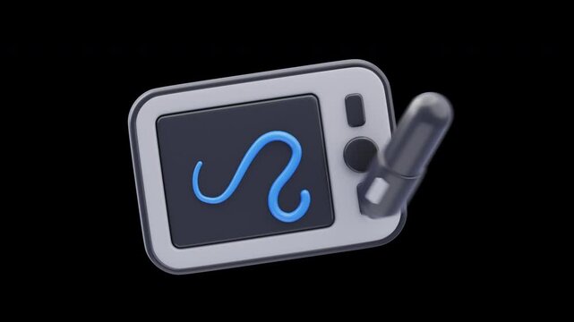 3D Animation of Drawing On A Tablet Proper Illustration | Alpha Channel