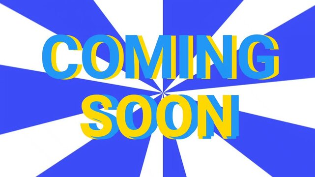 Coming Soon animation with a dynamic radial background. Perfect for trailers, teasers, and pre-launch videos.