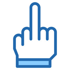 Vector Icon middle finger, hand, hands and gestures, gestures, sign