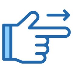 Vector Icon arrow right, hand, hands and gestures, gestures, sign