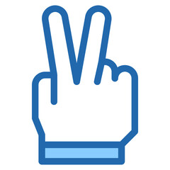 Vector Icon victory, hand, hands and gestures, gestures, sign