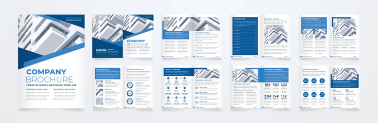 minimalist brochure template with modern concept and minimalist layout use for business profile and product catalog	