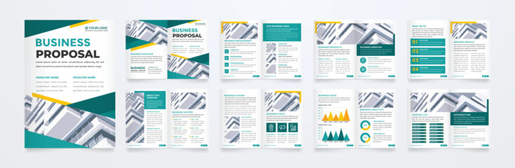 minimalist brochure template with modern concept and minimalist layout use for business profile and product catalog	