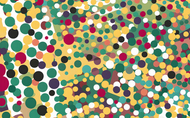 A retro inspired polka dot pattern