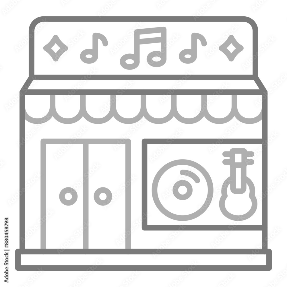 Wall mural music store icon