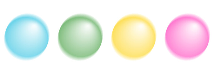 Abstract colorful gradient blurry round shape design elements